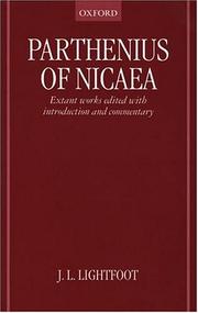 Cover of: Parthenius of Nicaea: the poetical fragments and the Erōtika pathēmata