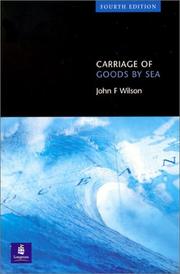 Cover of: Carriage of Goods by Sea by John Furness Wilson