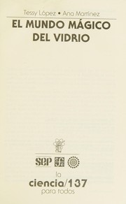 Cover of: El mundo mágico del vidrio