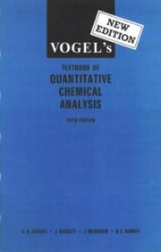 Cover of: Vogel's Textbook of Quantitative Chemical Analysis by G.H. Jeffery, J. Bassett, J. Mendham, R.C. Denney