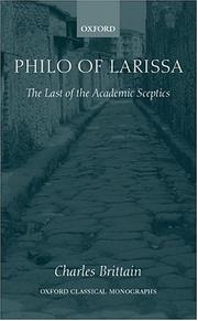 Cover of: Philo of Larissa by Charles Brittain