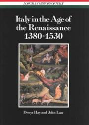 Cover of: Italy in the age of the Renaissance, 1380-1530