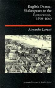 Cover of: English drama by Alexander Leggatt