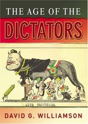 Cover of: The Age of the Dictators by D.G. Williamson