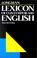 Cover of: Longman Lexicon of Contemporary English