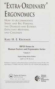 Cover of: "Extra-ordinary" ergonomics by K. H. E. Kroemer