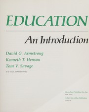 Cover of: Education, an introduction by David G. Armstrong