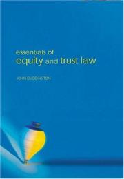 Cover of: Essentials of Equity and Trusts Law by John Duddington