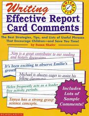 Cover of: Quick Tips: Writing Effective Report Card Comments (Grades 1-6)