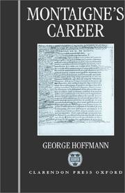 Cover of: Montaigne's career