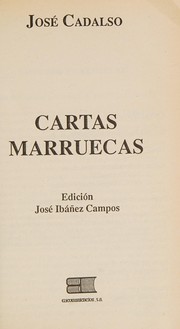 Cover of: Cartas marruecas by José Cadalso
