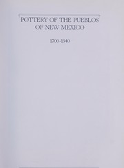 Cover of: Pottery of the pueblos of New Mexico, 1700-1940