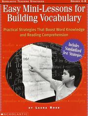 Cover of: Easy mini-lessons for building vocabulary