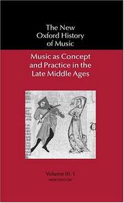 Cover of: New Oxford history of music. by 