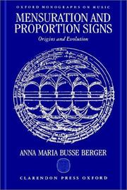 Mensuration and proportion signs by Anna Maria Busse Berger