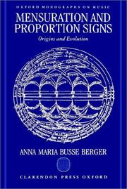 Cover of: Mensuration and proportion signs: origins and evolution