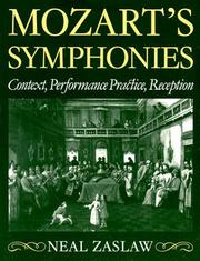 Cover of: Mozart's Symphonies by Neal Zaslaw