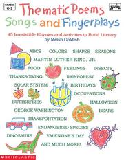 Cover of: Thematic Poems, Songs, and Fingerplays (Grades K-2) by Meish Goldish