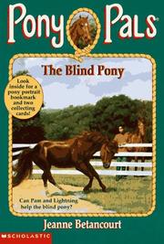 Cover of: The Blind Pony (Pony Pals No. 15) by Jeanne Betancourt