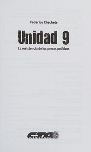 Cover of: Unidad 9: la resistencia de los presos políticos