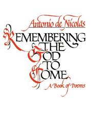 Cover of: Remembering the God to Come: A Book of Poems