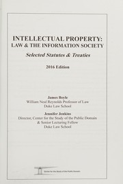 Cover of: Intellectual property: law & the information society : selected statutes & treaties
