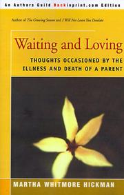 Cover of: Waiting and Loving by Martha Whitmore Hickman