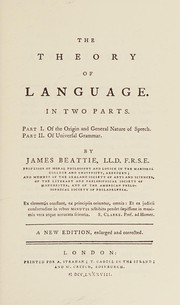 Cover of: The theory of language.