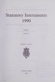 Cover of: Statutory Instruments 1990 by Rand McNally