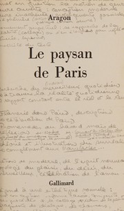 Cover of: Le paysan de Paris