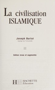 Cover of: La civilisation islamique