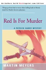Cover of: Red Is for Murder: A Patrick Hardy Mystery (Patrick Hardy Mysteries)