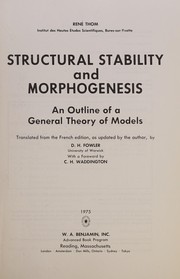 Cover of: Stabilité structurelle et morphogénèse: essai d'une théorie générale des modèles.
