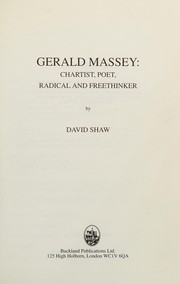 Cover of: Gerald Massey: chartist, poet, radical, and freethinker