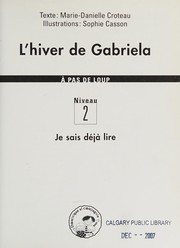 Cover of: L'hiver de Gabriela