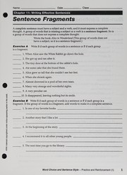 Cover of: Elements of Writing Revised Edition First Course Word Choice and Sentence Style Worksheets With Answer Keys by 