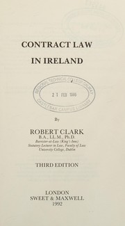 Cover of: Contract law in Ireland