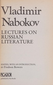 Cover of: LECTURES ON RUSSIAN LITERATURE by Vladimir Nabokov
