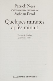 Cover of: Quelques minutes après minuit by Patrick Ness