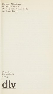 Cover of: Werter Nachwuchs: die nie geschriebenen Briefe der Emma K., 75