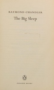 Cover of: The big sleep by Raymond Chandler