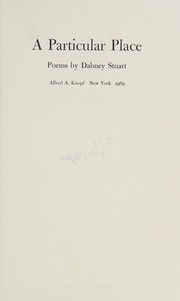 Cover of: A particular place; poems.