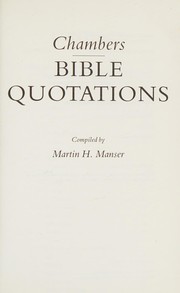 Cover of: Chambers Bible Quotations by Martin H. Manser