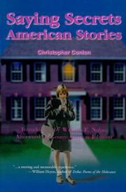 Cover of: Saying Secrets: American Stories