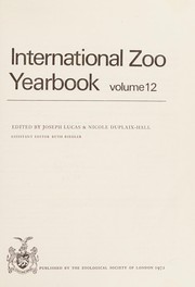 Cover of: International zoo yearbook