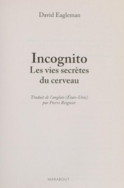 Cover of: Incognito: les vies secrètes du cerveau