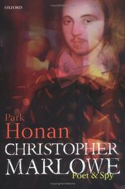 Cover of: Christopher Marlowe by Park Honan