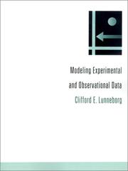 Modeling experimental and observational data by Clifford E. Lunneborg