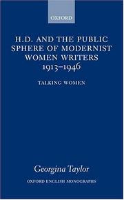 Cover of: H.D. and the public sphere of modernist women writers, 1913-1946 by Georgina Taylor