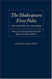 Cover of: The Shakespeare first folio by Anthony James West